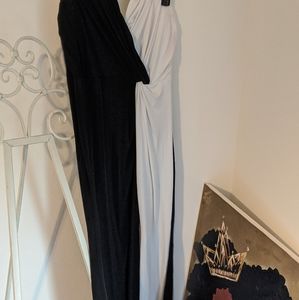 Black & white gown